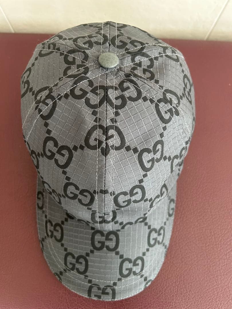 GUCCI GGロゴ グレー ベースボールキャップ XL