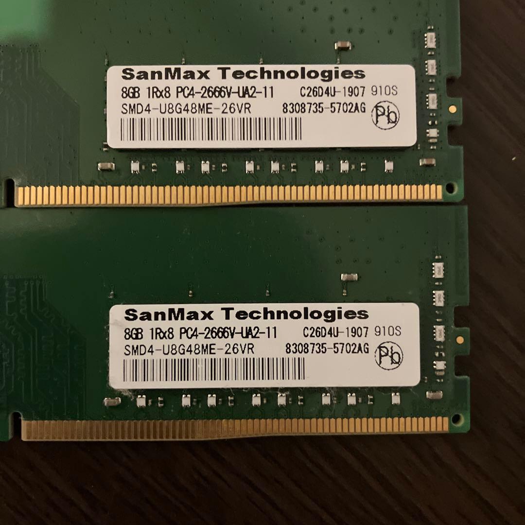 sanmax 8GBメモリ×2 DDR4