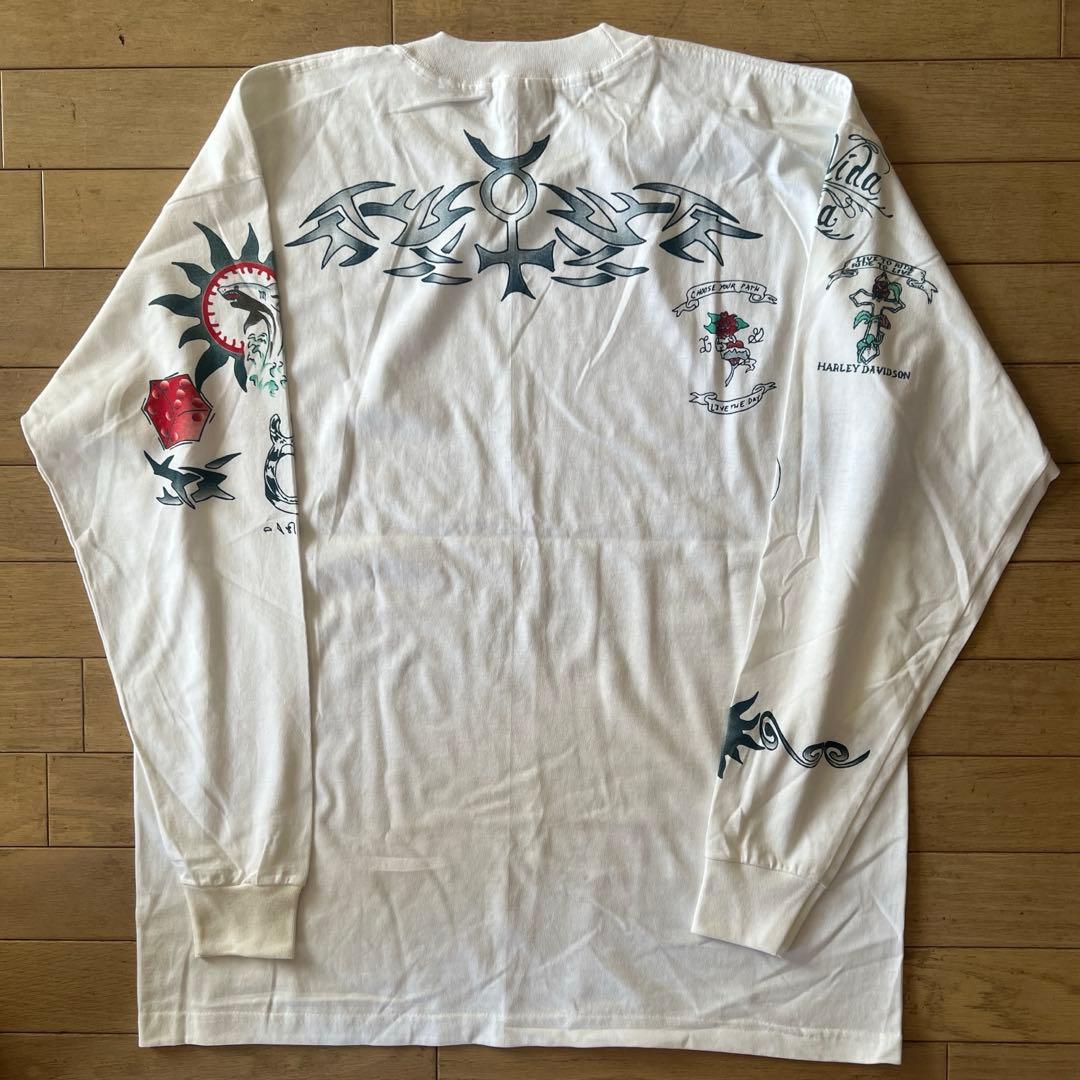 トップス DENNIS RODMAN TATTOO LS WHITE XL