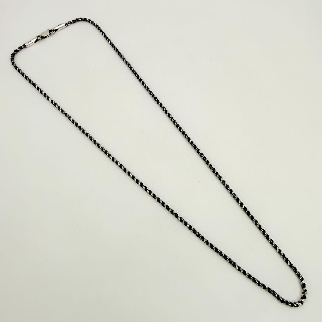 ●【美品】SILVER925 ロープチェーン 2.0mm幅 45cm