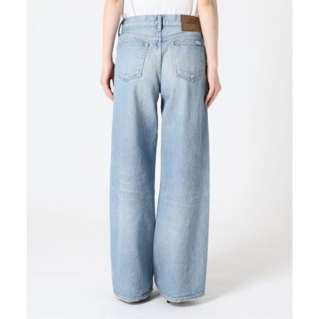Spick and Span オーセン ローライズワイドレッグダメージデニム