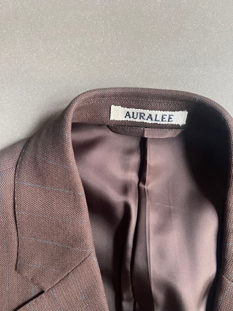 AURALEE PANAMA STRIPE ジャケット&パンツ セットアップ