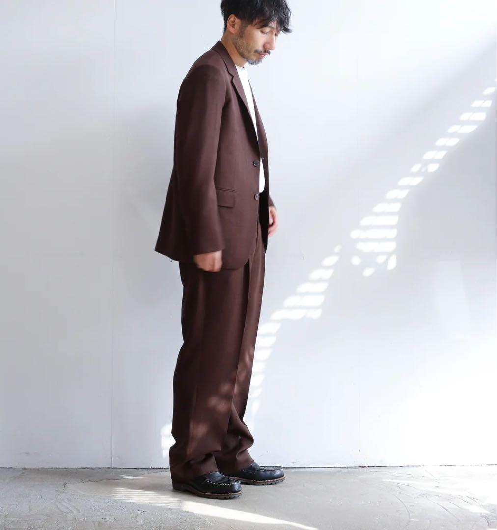 AURALEE PANAMA STRIPE ジャケット&パンツ セットアップ