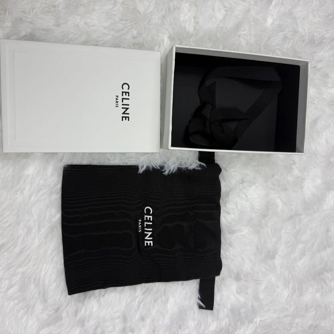 【極美品】CELINE セリーヌ 三つ折り財布 付属品完備グリーン 正規品