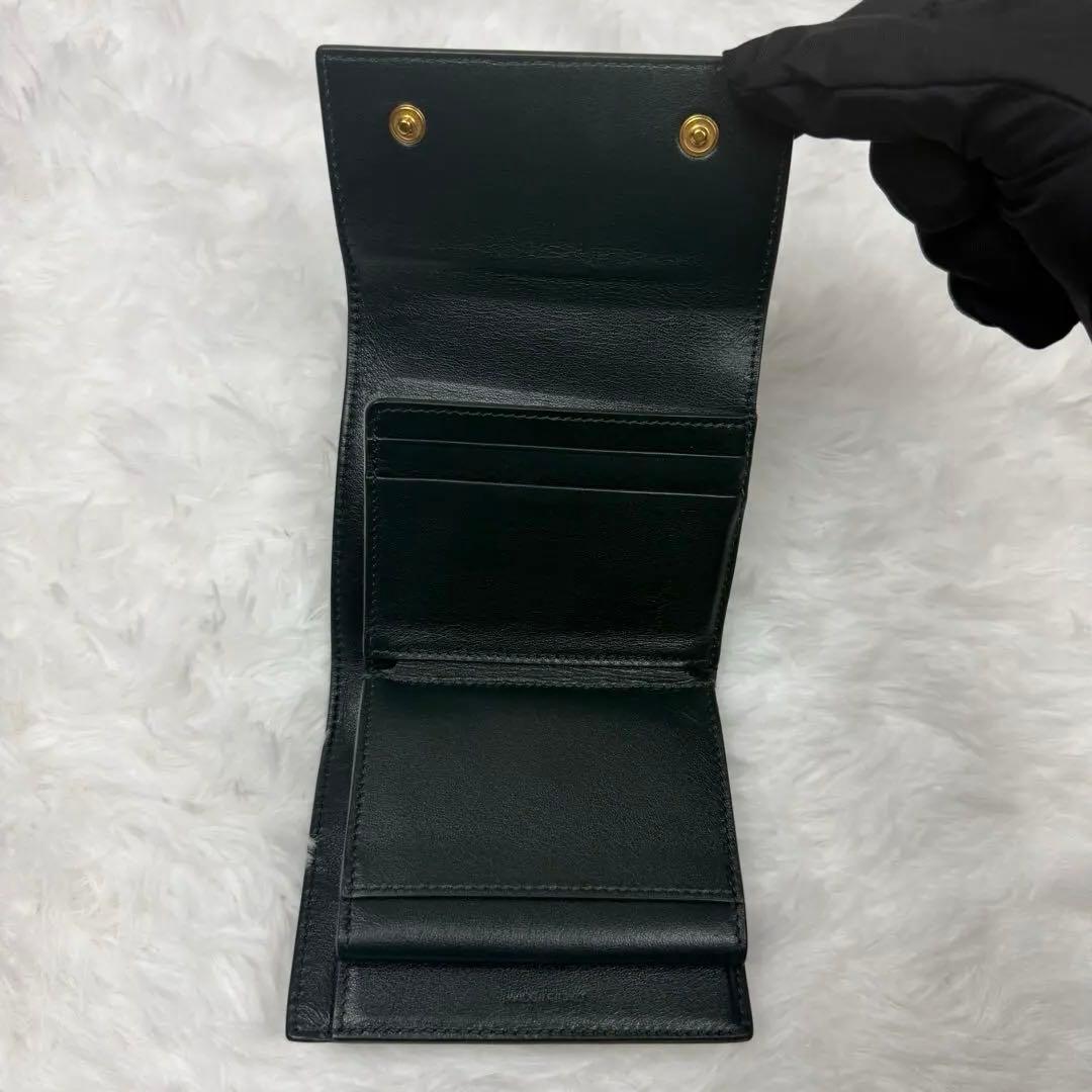 【極美品】CELINE セリーヌ 三つ折り財布 付属品完備グリーン 正規品