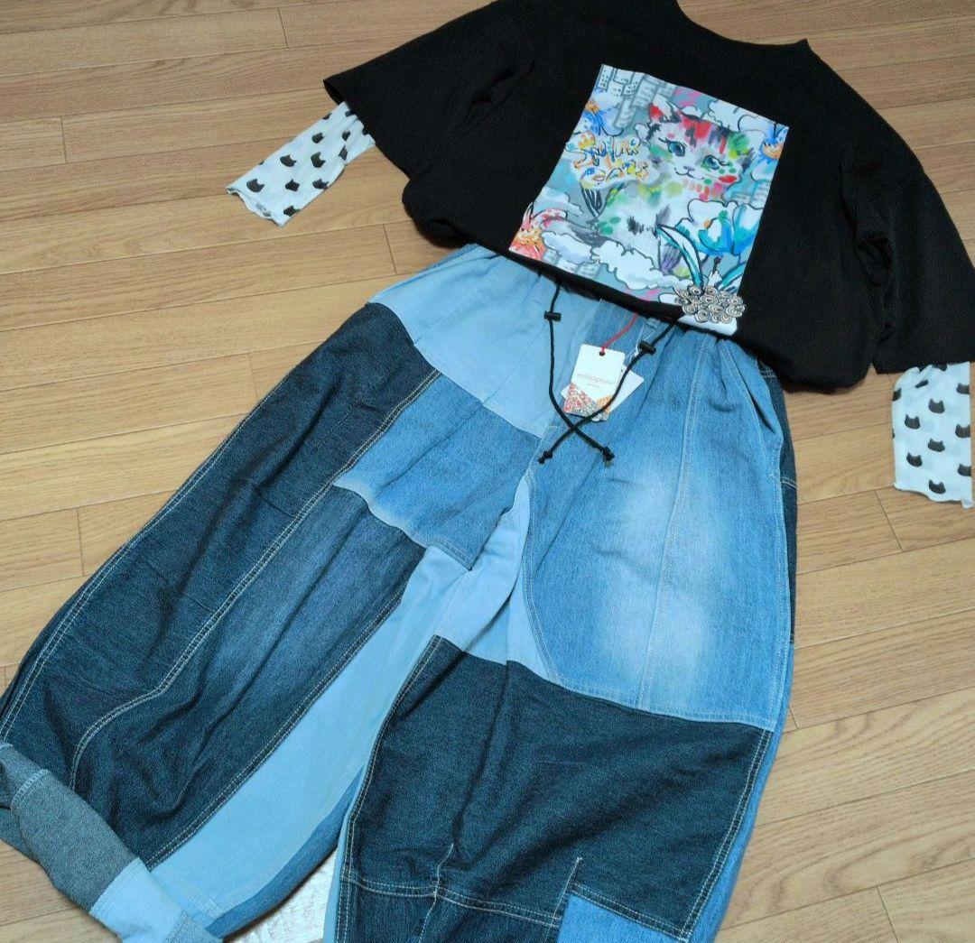 ［新品］リーフ☆パッチワークパラシュートパンツ