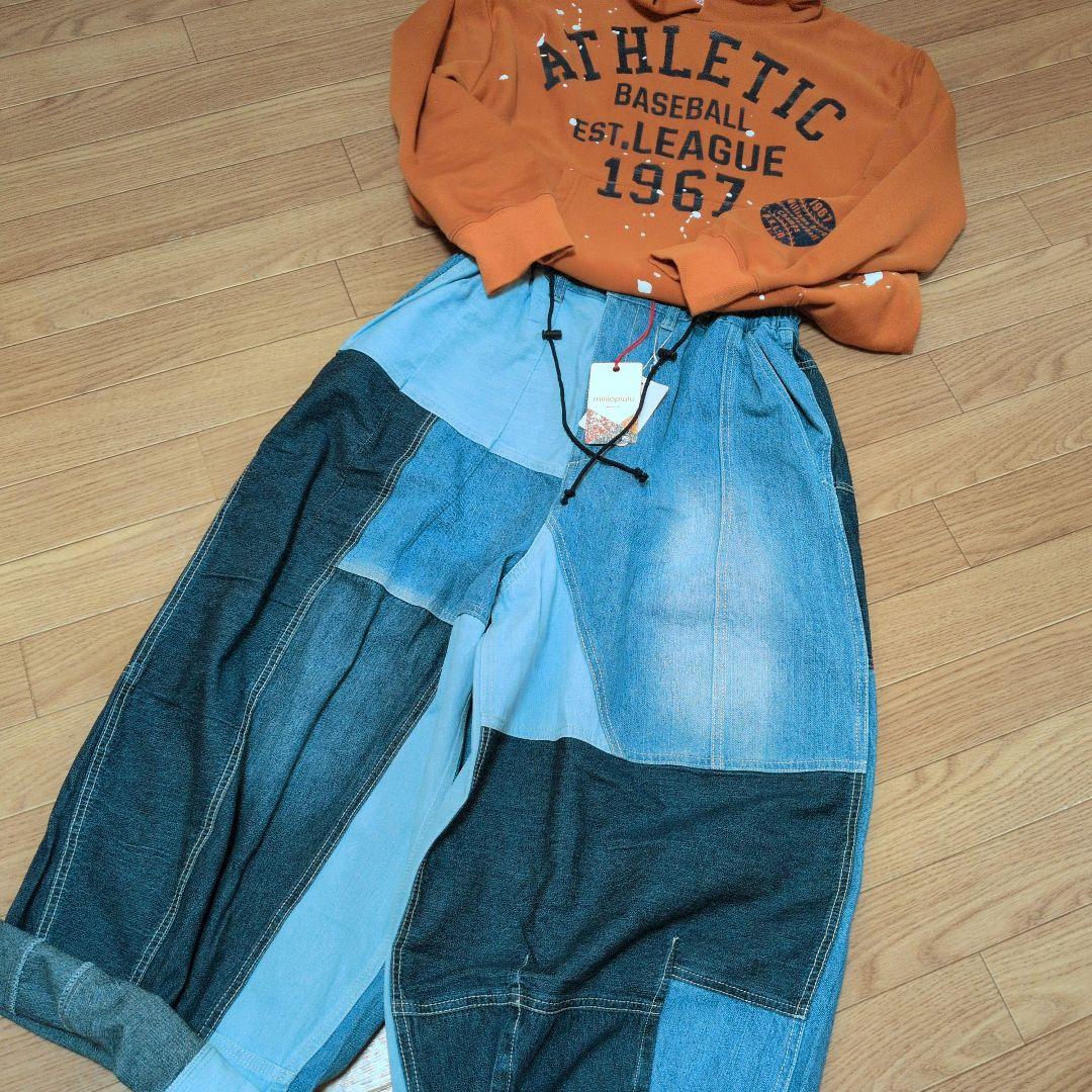 ［新品］リーフ☆パッチワークパラシュートパンツ