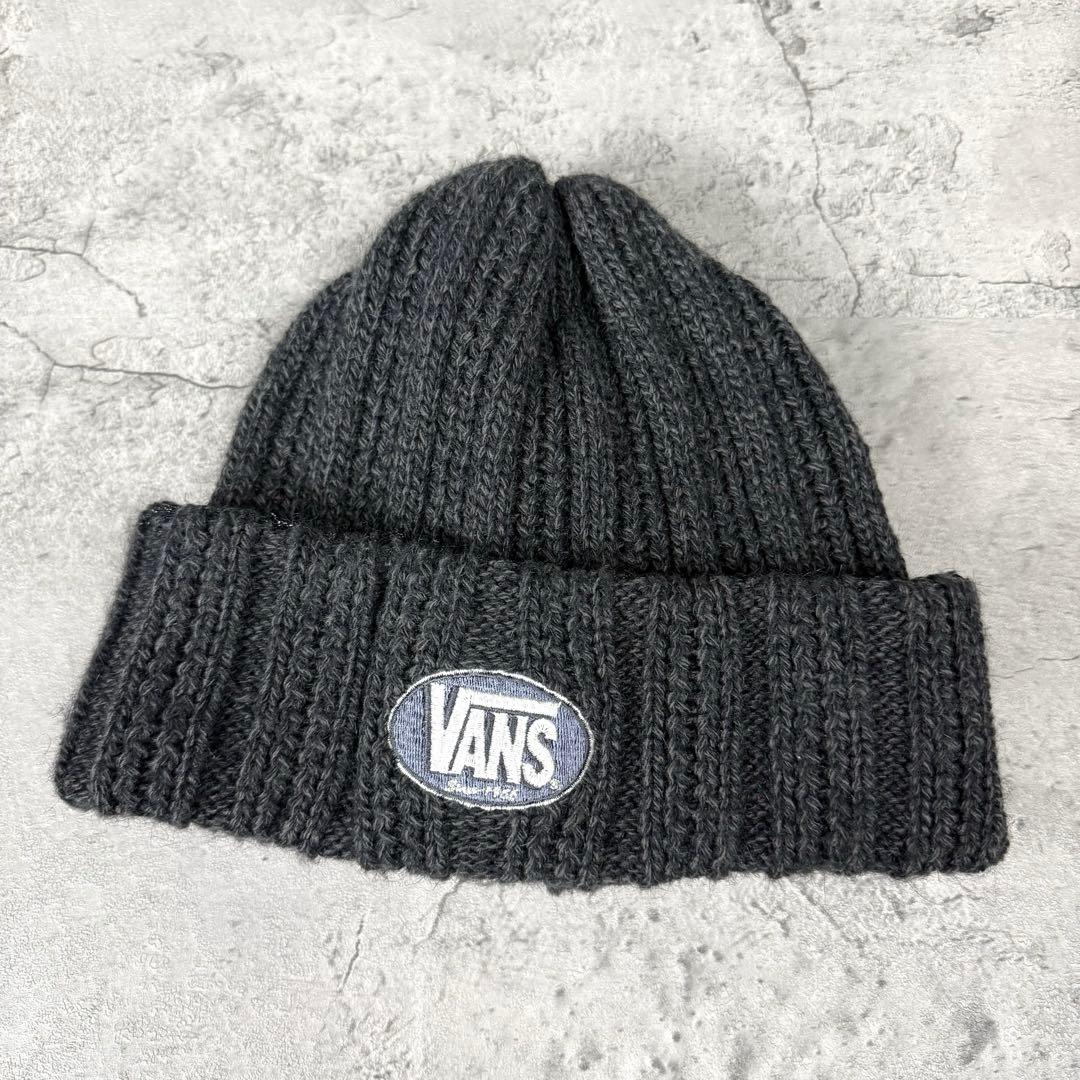 90's 00's OLD VANS バンズ　肉厚　リブニットキャップ　レトロ