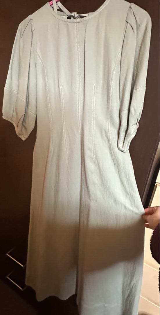 ラグナムーン　ボリュームスリーブステッチワンピース
