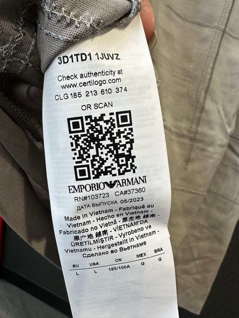 EMPORIO ARMANI グレー Tシャツ 新品タグ付き L