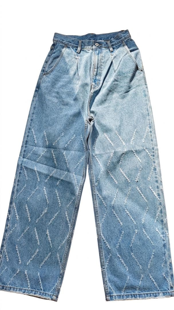 YENN（イェン） レーザーカット ワイドデニム パンツ Y261-31001