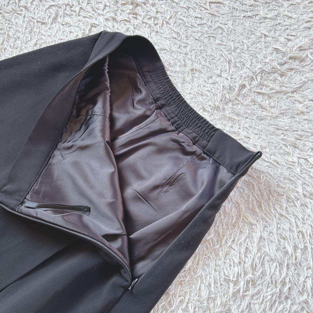 【美品】anuans アシンメトリーレイヤードスカート ブラック