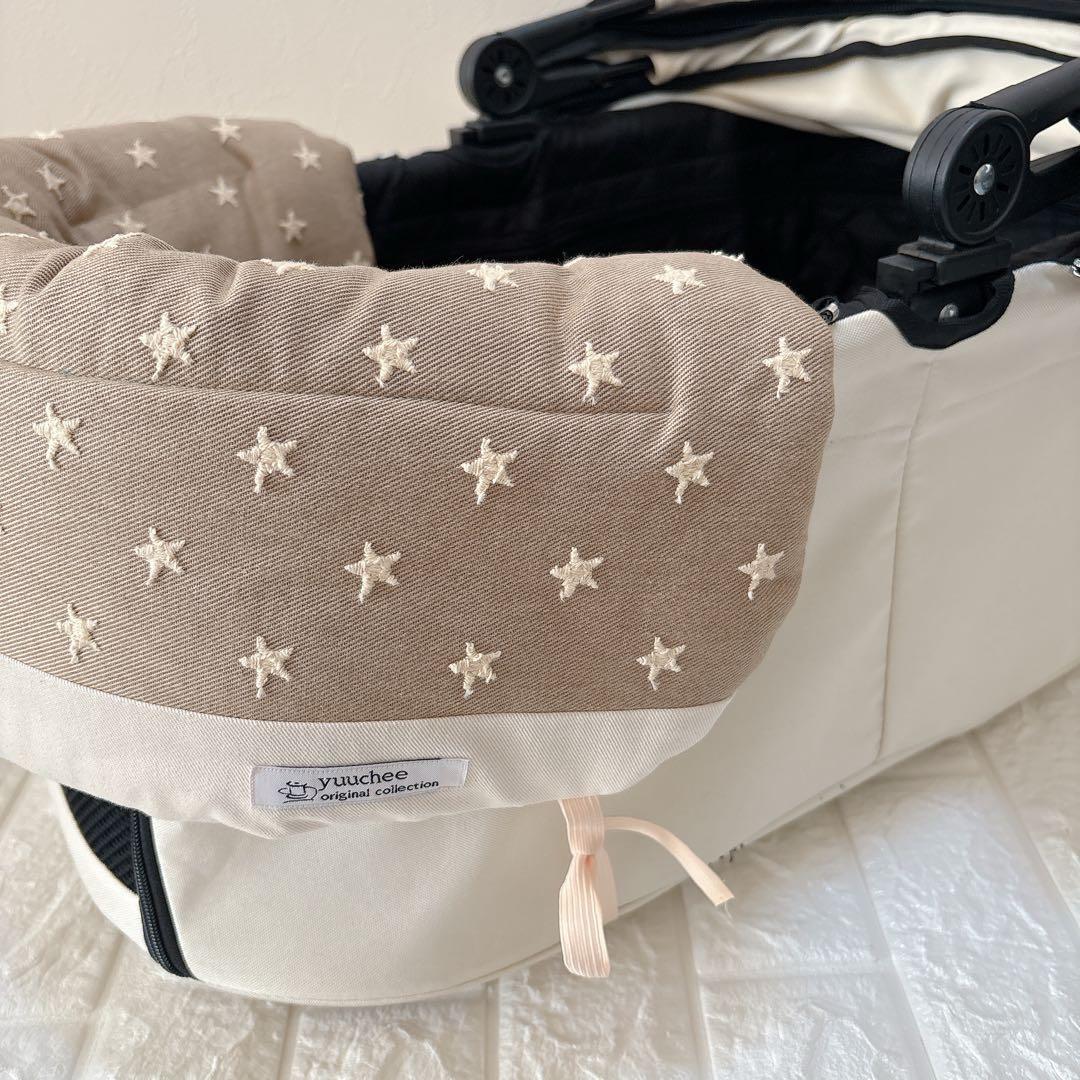 あごのせクッション☆ペットカート用☆星柄ベージュ