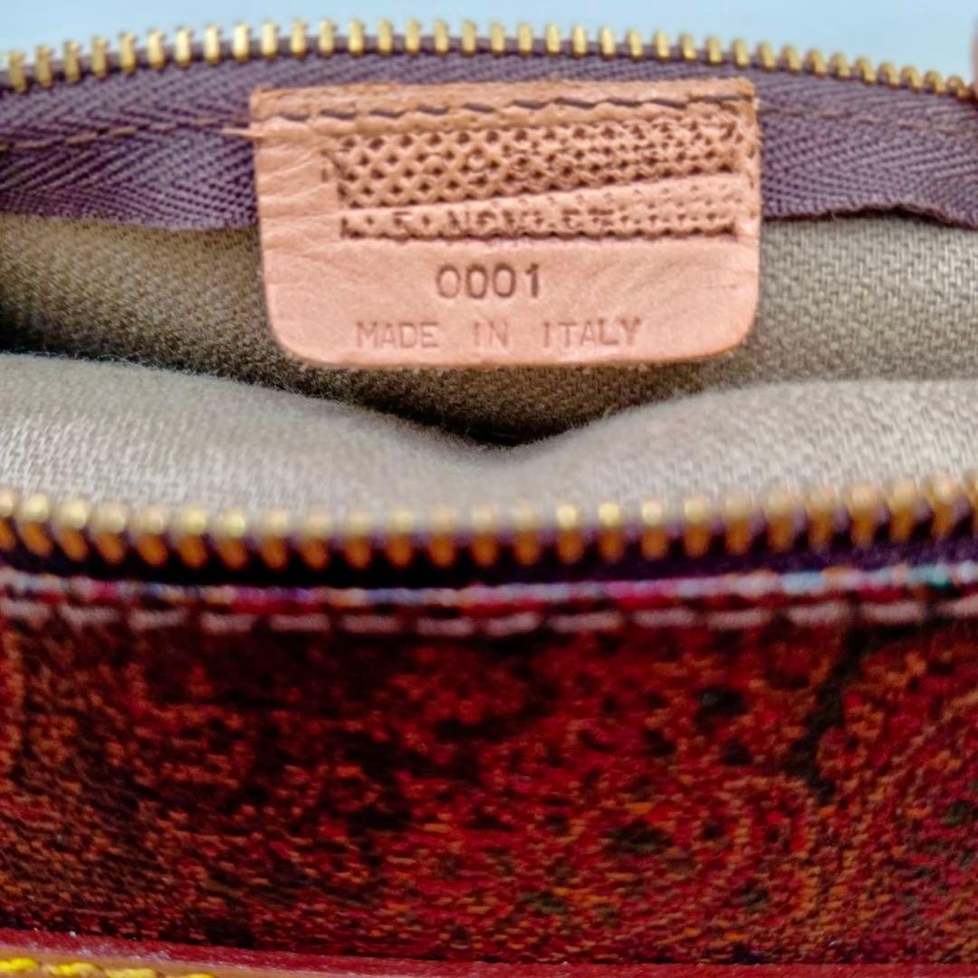 美品✨ ETRO エトロ ミニ ボストン バッグ ペイズリー PVC レザー