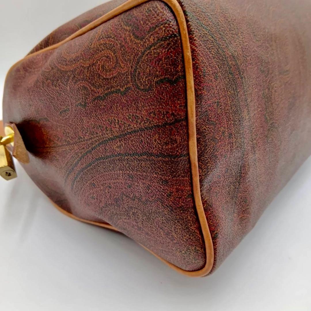 美品✨ ETRO エトロ ミニ ボストン バッグ ペイズリー PVC レザー