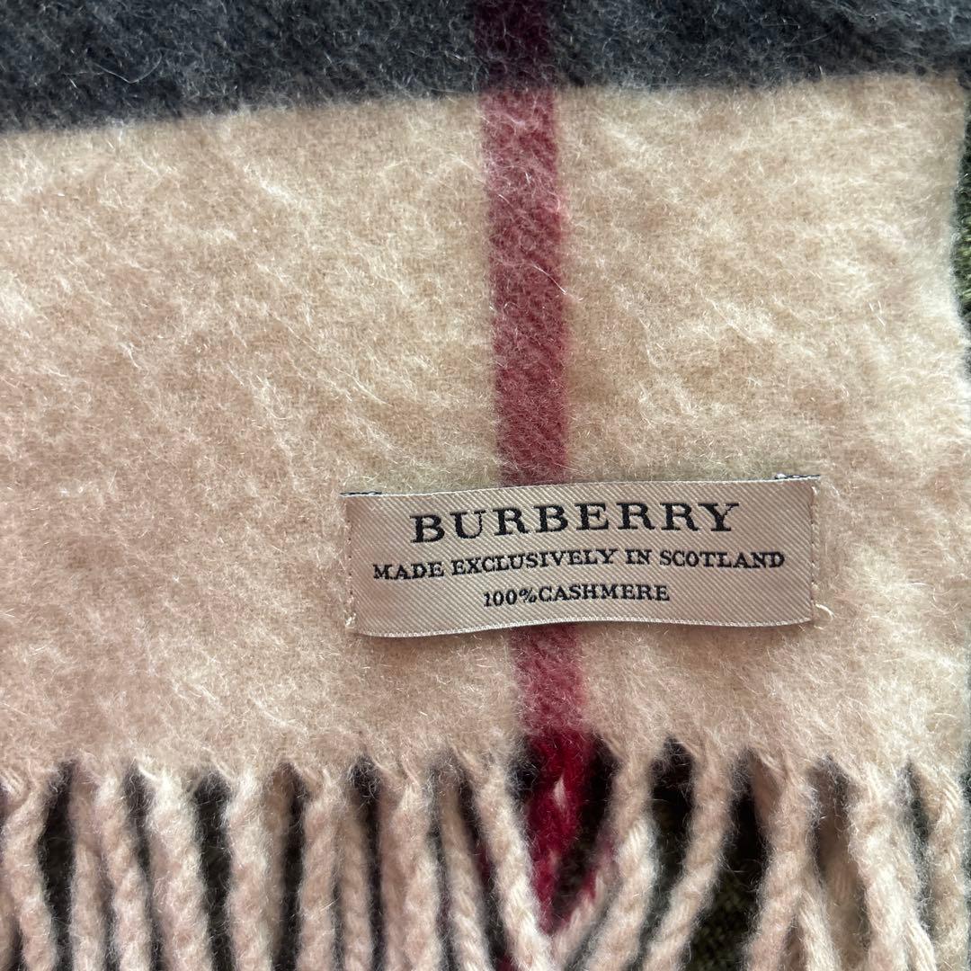 BURBERRY カシミヤ チェックマフラー