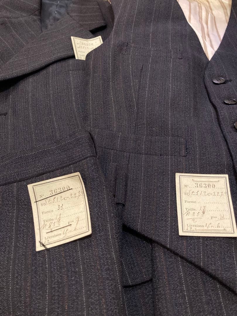 40's〜 French Vintage デッドストック スリーピース
