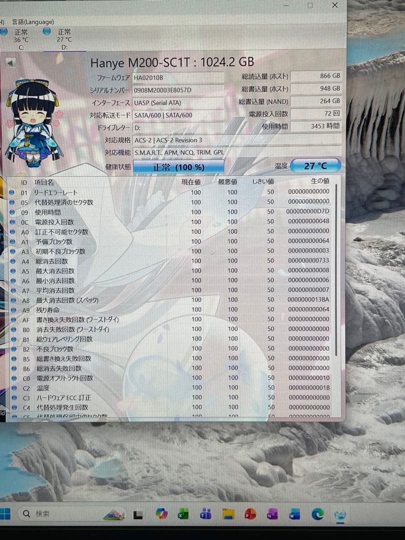 内蔵型SSD Hanye M200-SC1T 1TB SSD