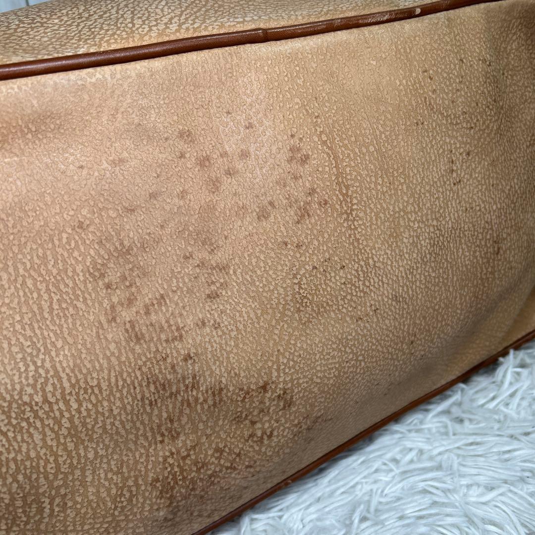 GUCCI オールドグッチ レザー ボストンバッグ ブラウン　ロゴ　大容量　旅行