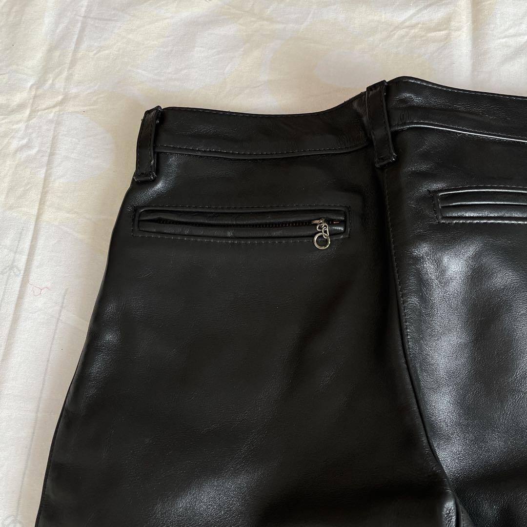 未使用品　vanson レザーパンツ 黒 32