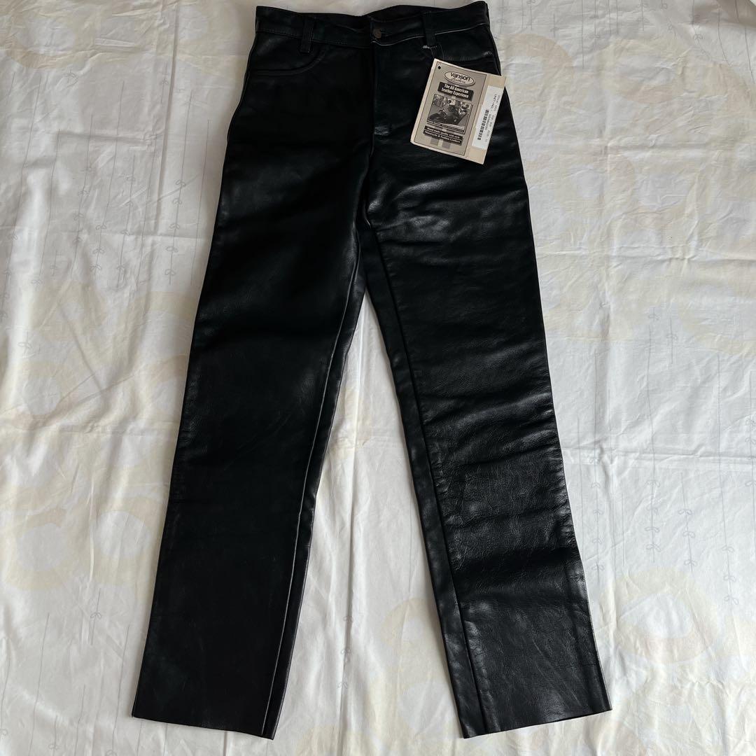 未使用品　vanson レザーパンツ 黒 32