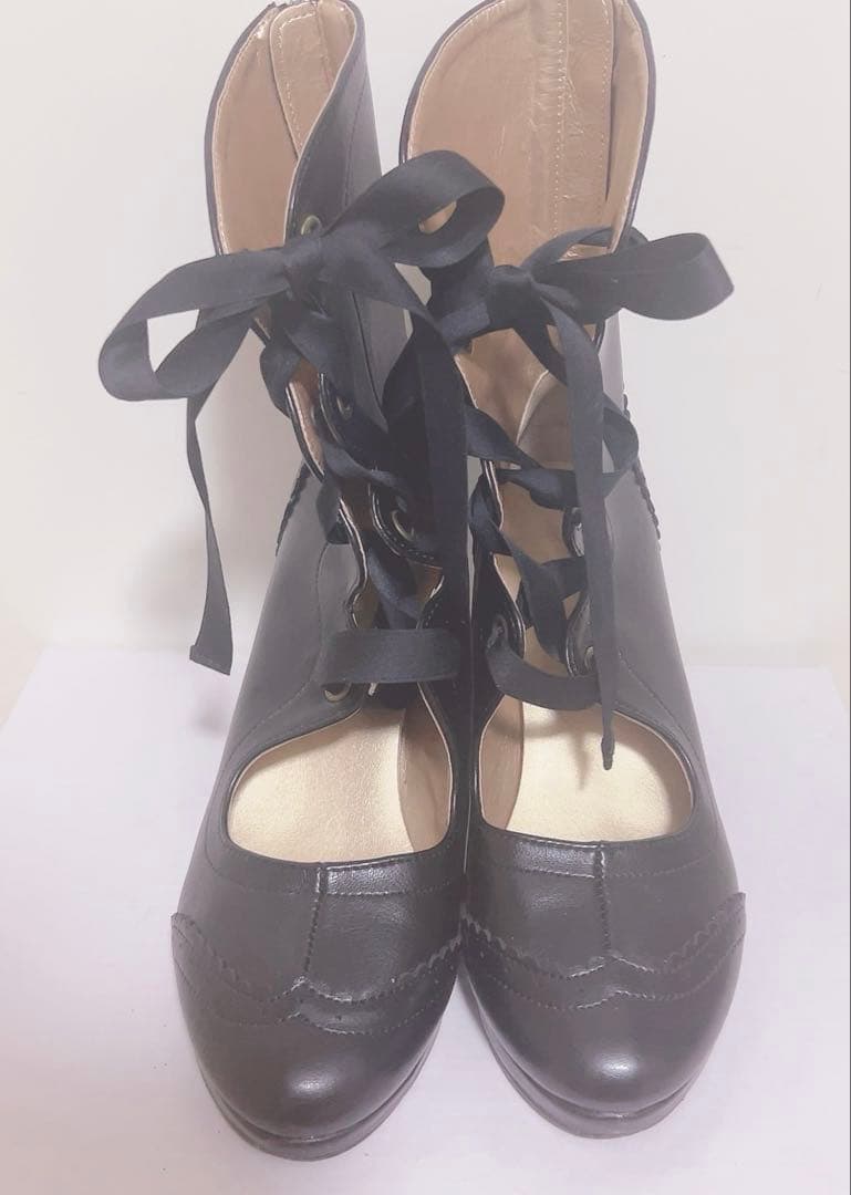 Victorian maiden ショートブーツ ブラック 25cm
