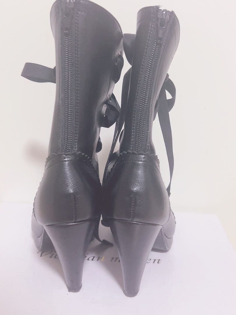 Victorian maiden ショートブーツ ブラック 25cm