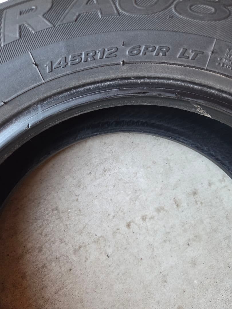 145r12　6PRLT　ハンコックRA08　タイヤ4本