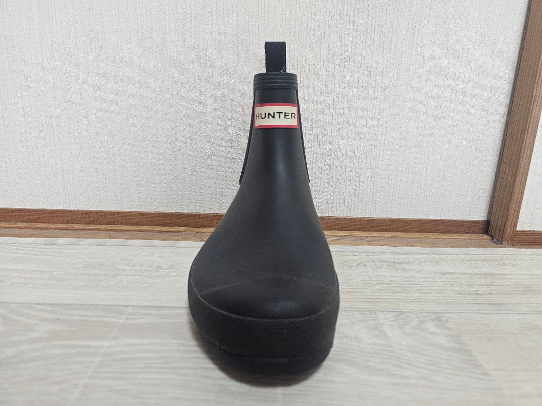 HUNTER ブラック ショートレインブーツ JP25