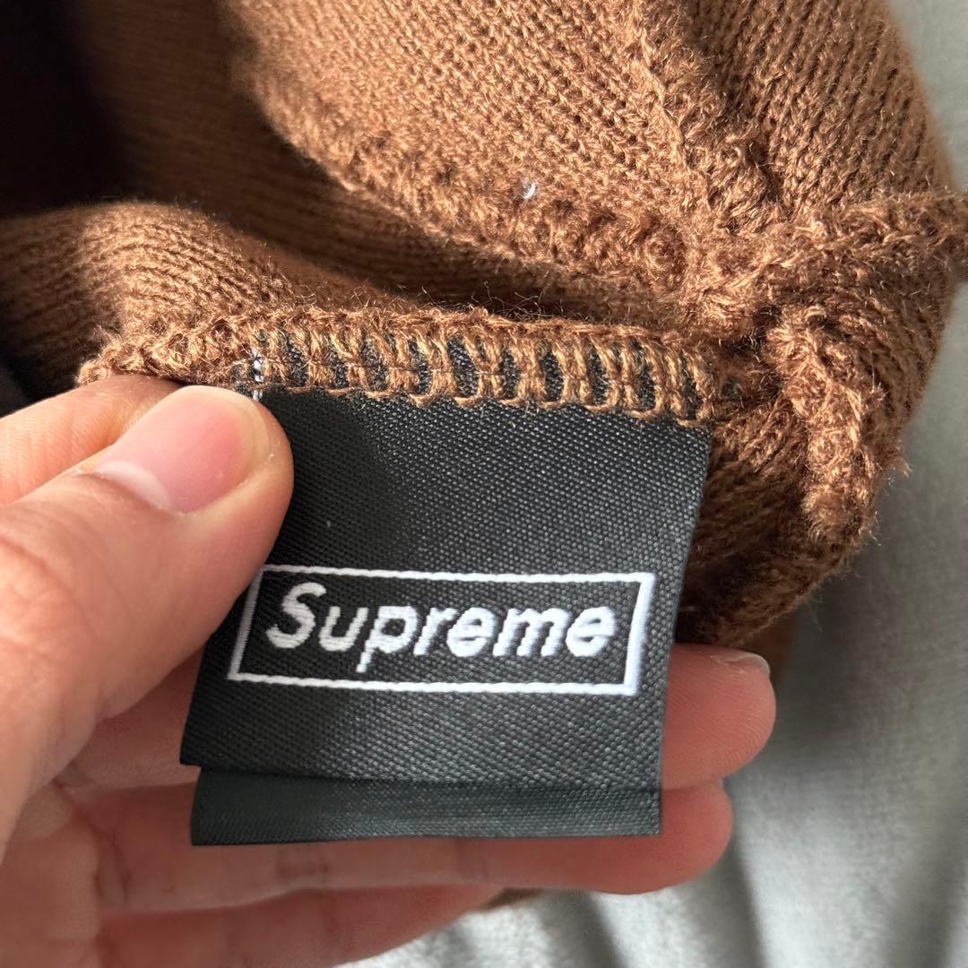 Supreme ニット帽 ブラウン World Famous