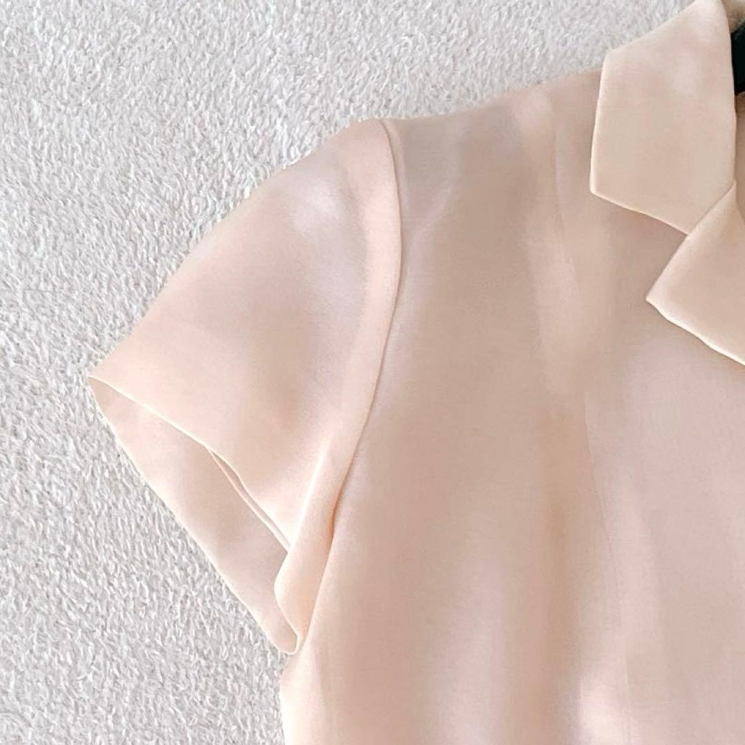 美品★FOXEY BOUTIQUE★絹シルク100% 半袖ワンピース サイズ38