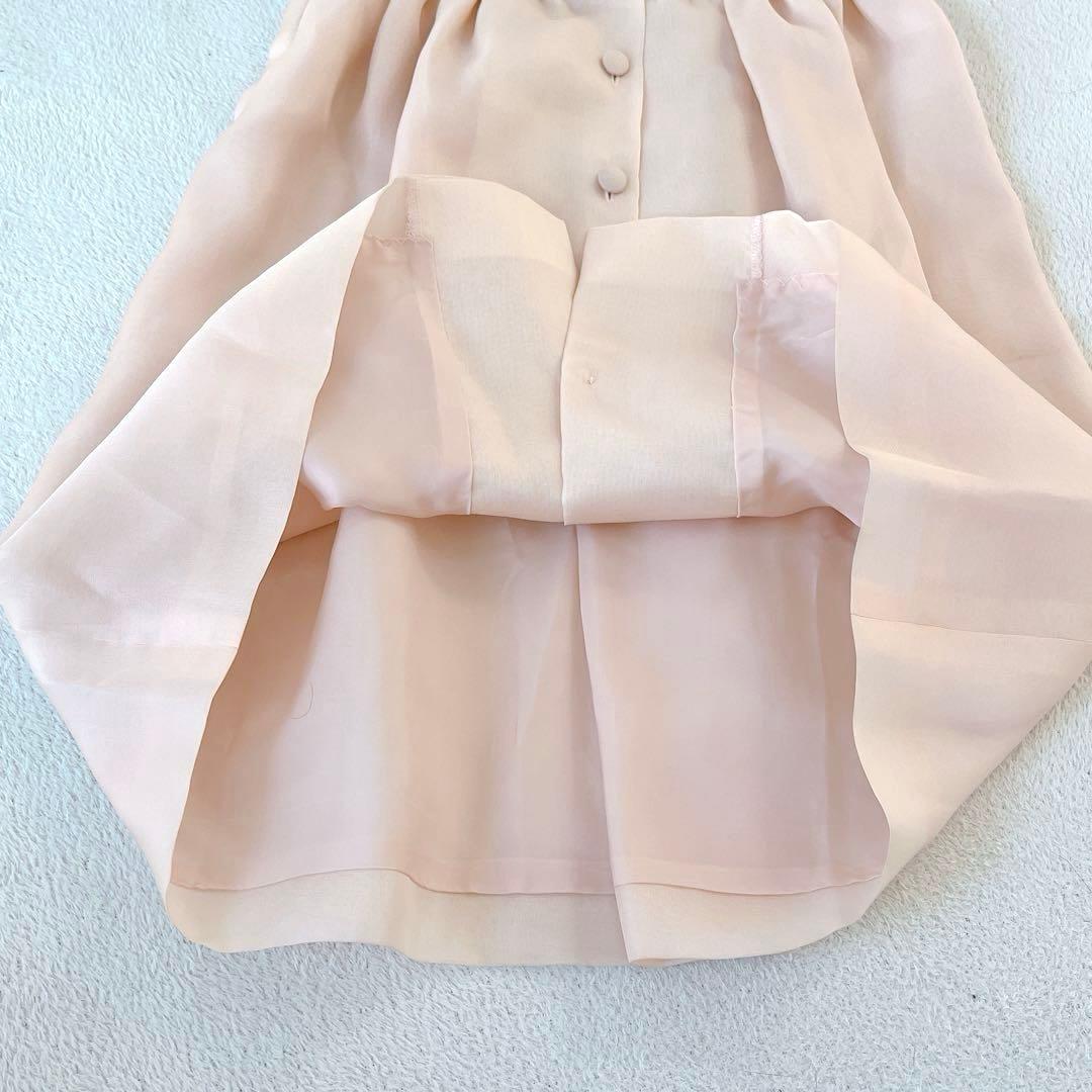美品★FOXEY BOUTIQUE★絹シルク100% 半袖ワンピース サイズ38