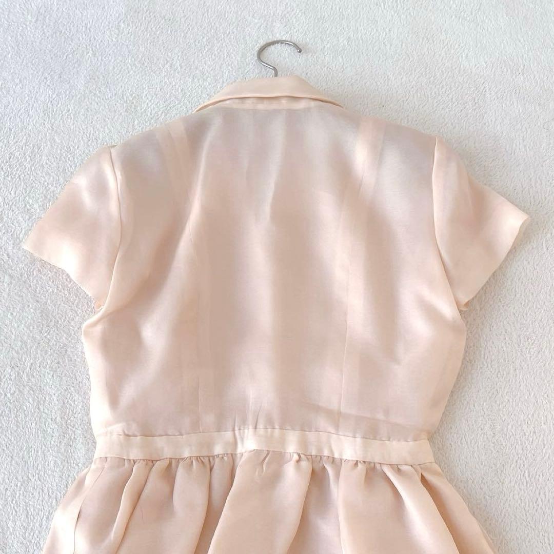美品★FOXEY BOUTIQUE★絹シルク100% 半袖ワンピース サイズ38