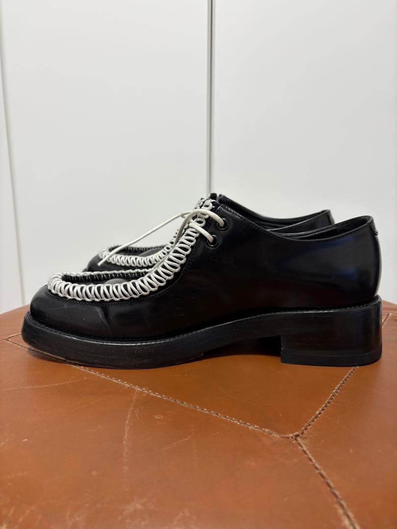 RAF SIMONS ブラック サイズ42 レザーシューズ