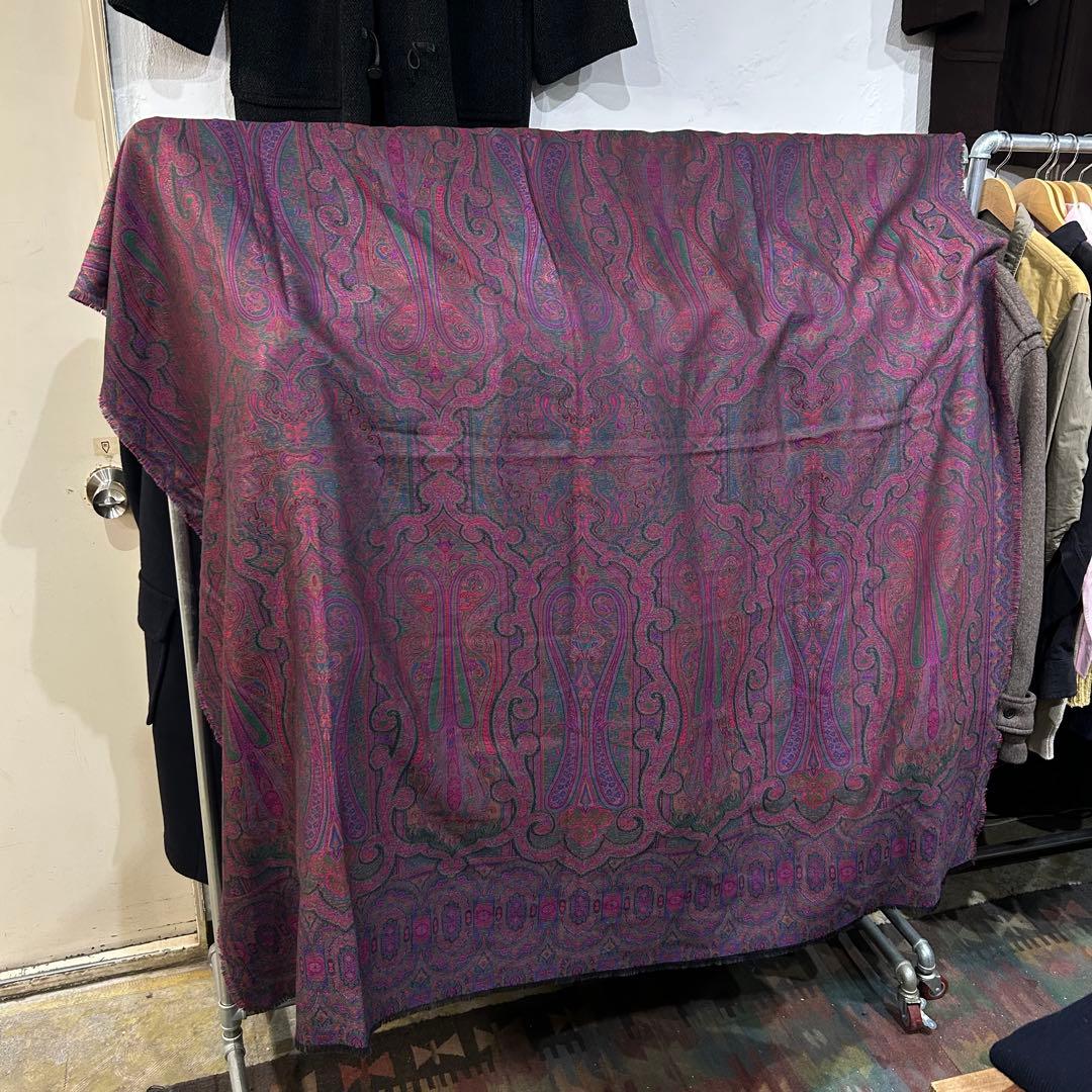 イタリア製 LIBERTY ペイズリー柄 シルク レーヨン 大判 ストール