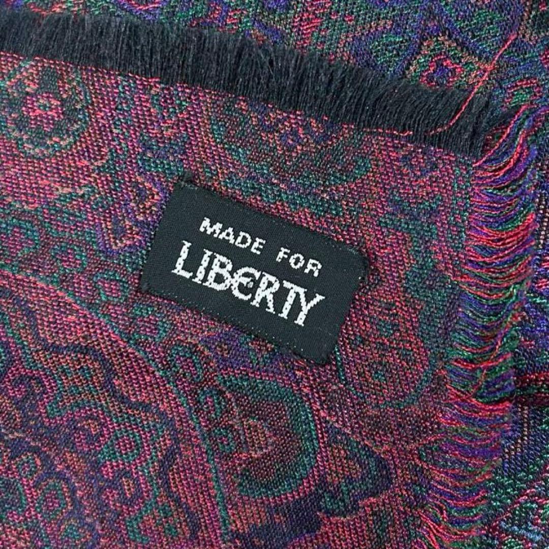 イタリア製 LIBERTY ペイズリー柄 シルク レーヨン 大判 ストール