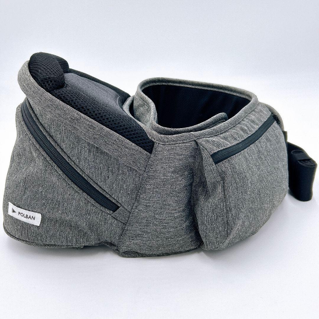 【美品】ポルバン アドバンス ヒップシート シングルショルダー付 メランジグレー