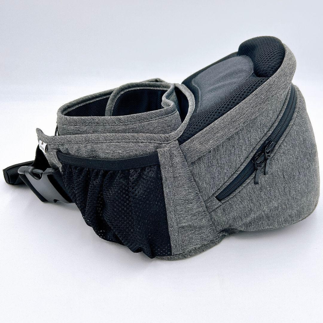 【美品】ポルバン アドバンス ヒップシート シングルショルダー付 メランジグレー