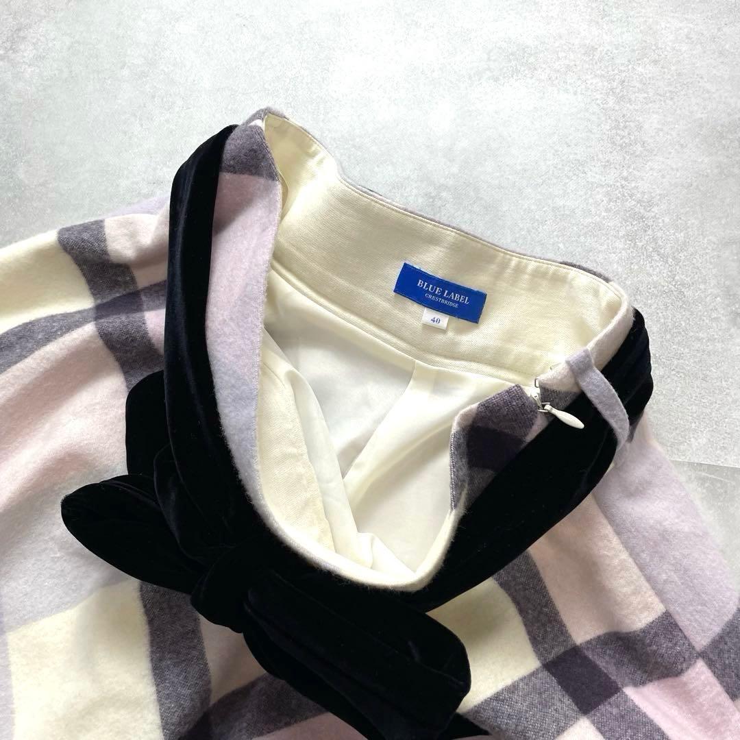 大きいサイズ✨ブルーレーベルクレストブリッジ ワンピース チェック 40 L