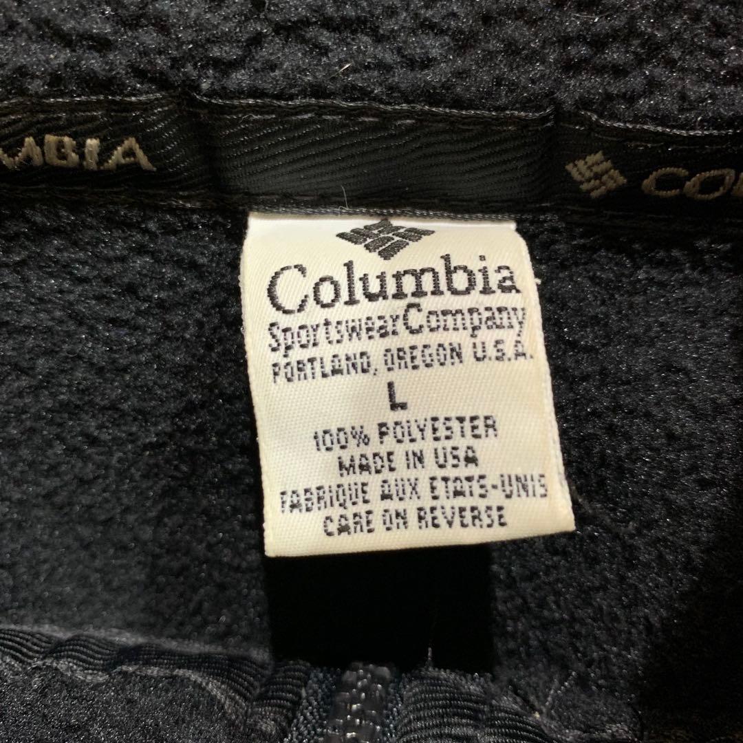 6WE342 90's columbia フリースベスト ドローコード付