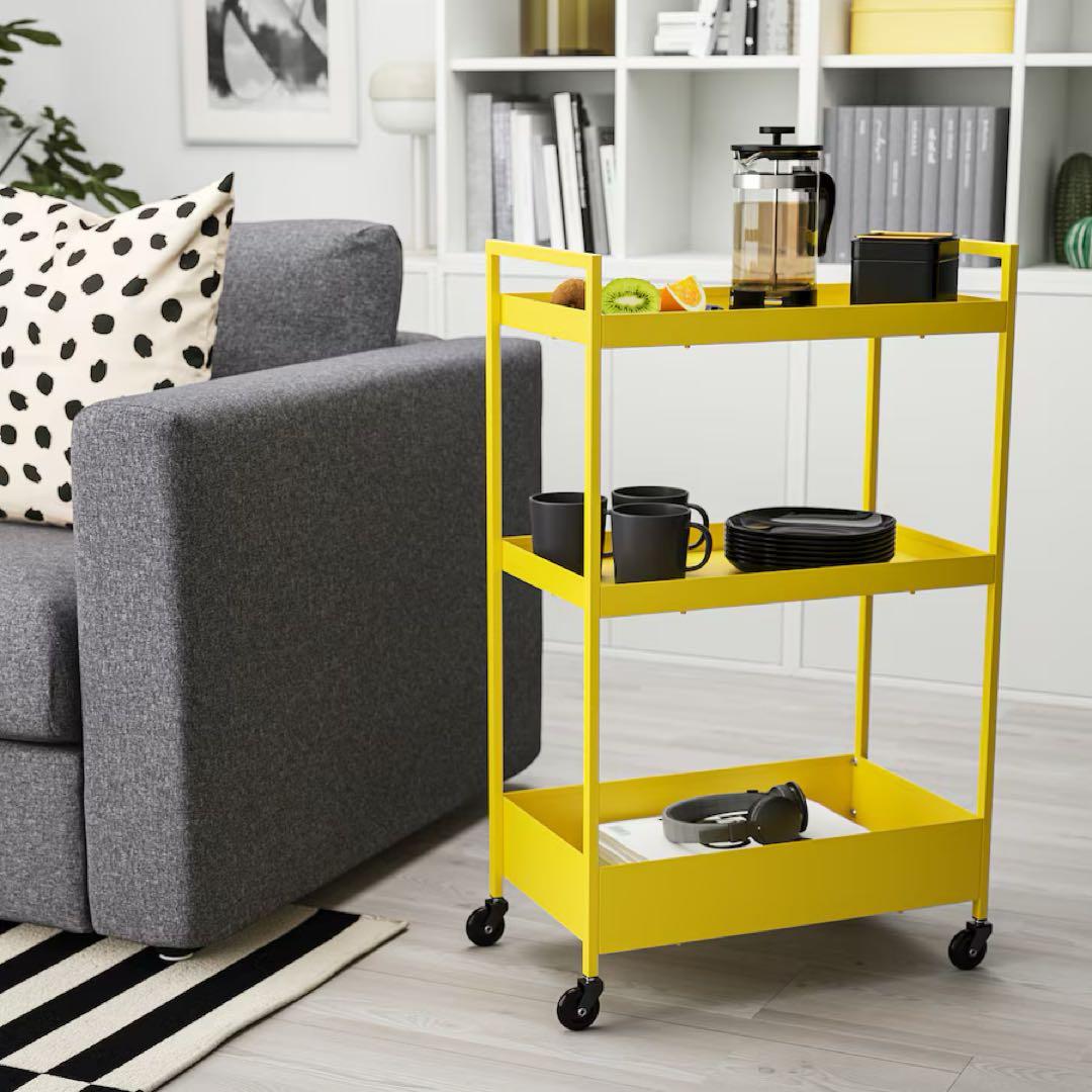 IKEA イケア　新色　ニッサフォース キッチンワゴン　ブライトイエロー