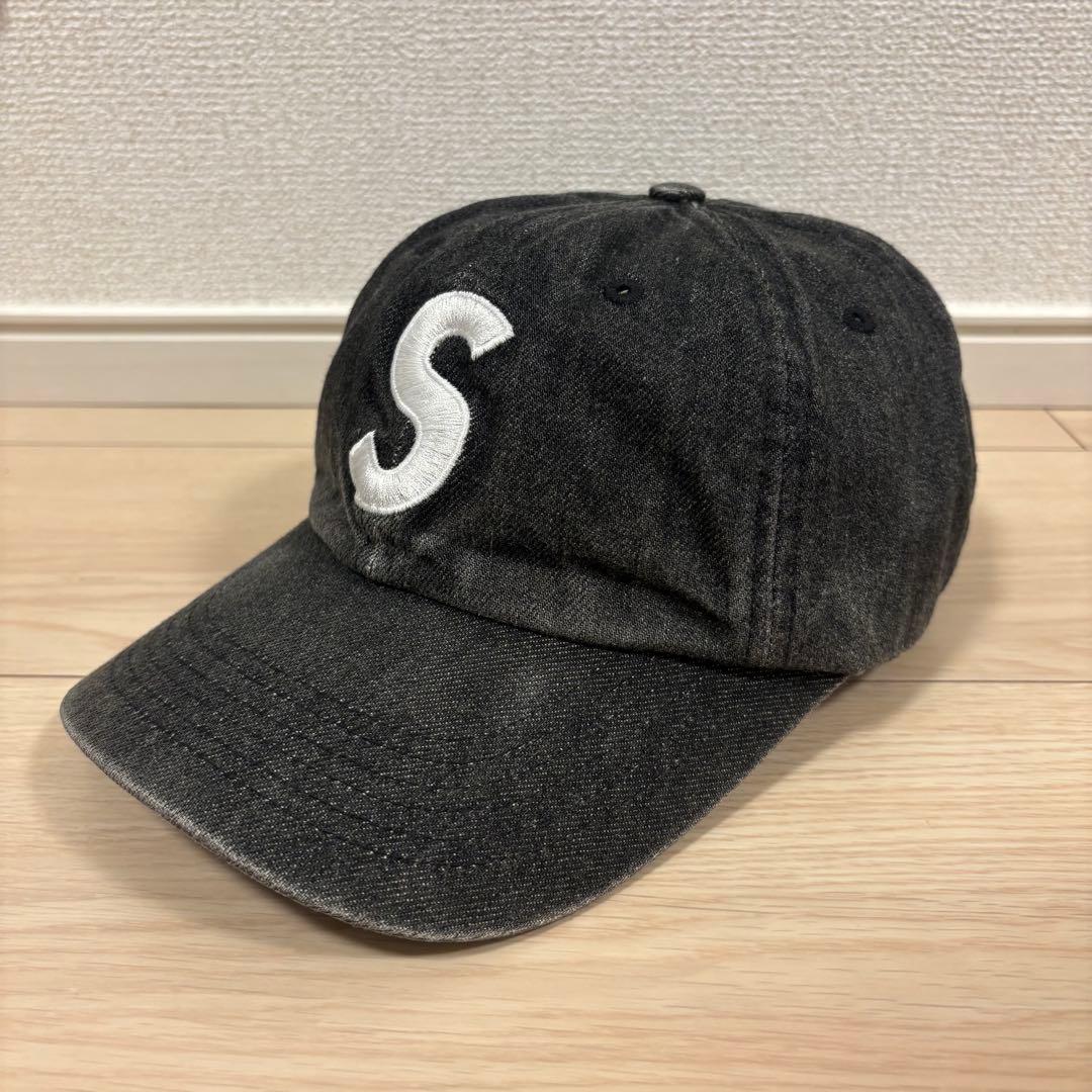 【美品】Supreme デニム S Logo キャップ ブラック