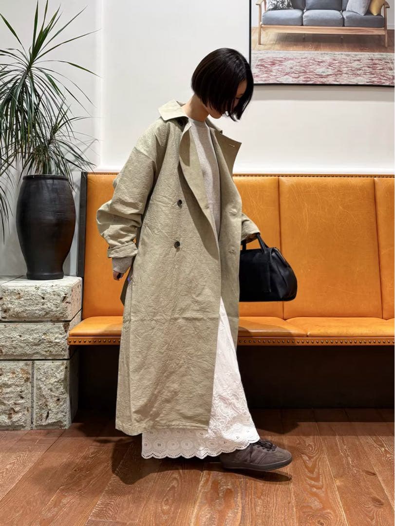 かぐれ　コットンリネンオーバートレンチコート