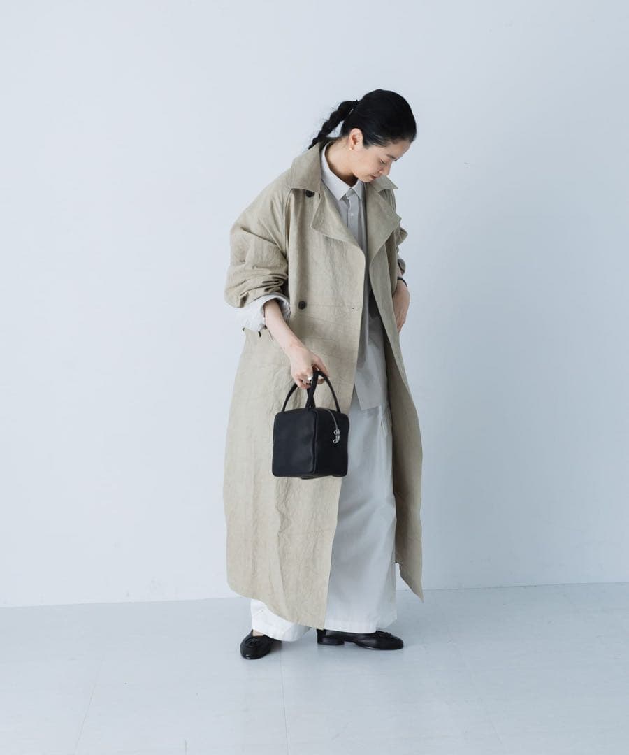かぐれ　コットンリネンオーバートレンチコート