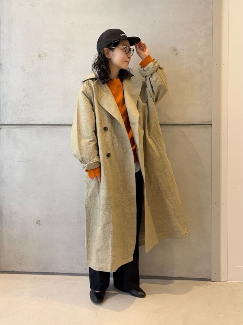 かぐれ　コットンリネンオーバートレンチコート