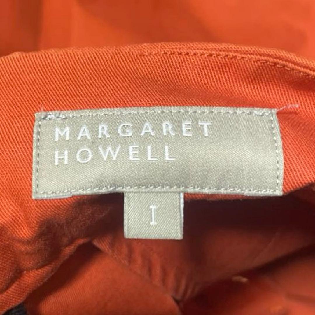 MARGARET HOWELL オレンジ　プリーツスカート
