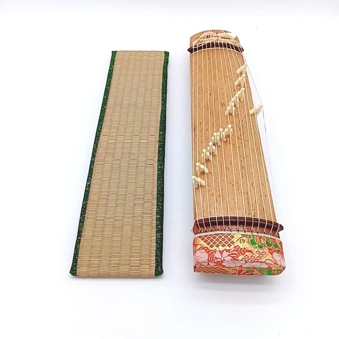 短琴 ミニ琴 箏 和楽器 弦楽器 13弦 約42cm セット 猫足つき 畳有り