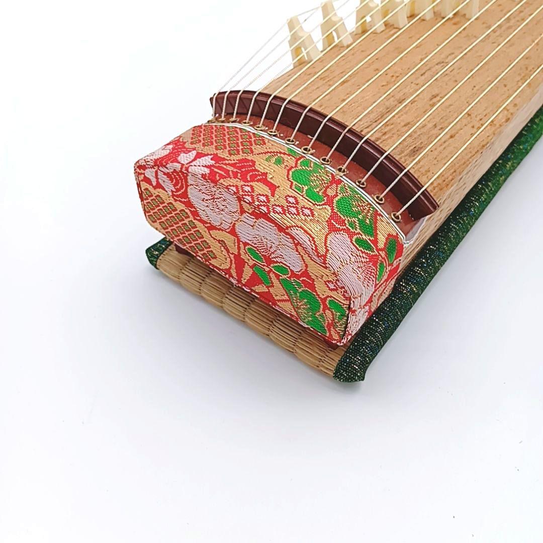短琴 ミニ琴 箏 和楽器 弦楽器 13弦 約42cm セット 猫足つき 畳有り