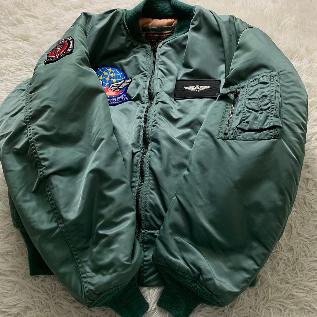 美品■HOPE フライトジャケット MA-1 グリーン XL
