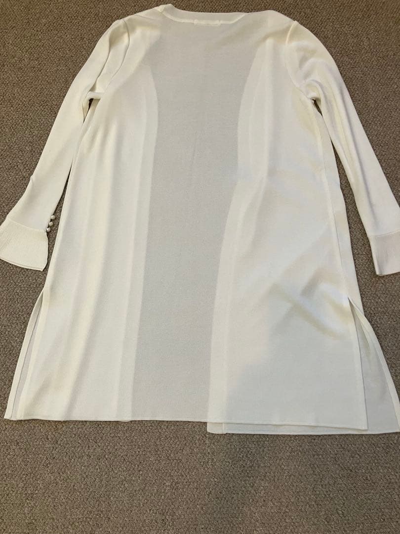 René ホワイト ロングカーディガン 34 Mサイズ 美品